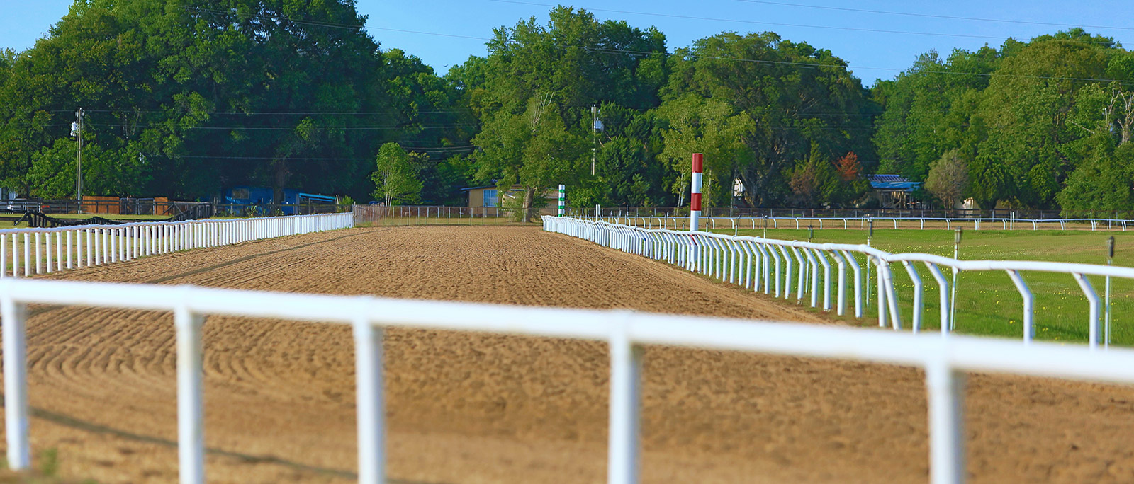 Coming out of the turn at our 3/4 mile track